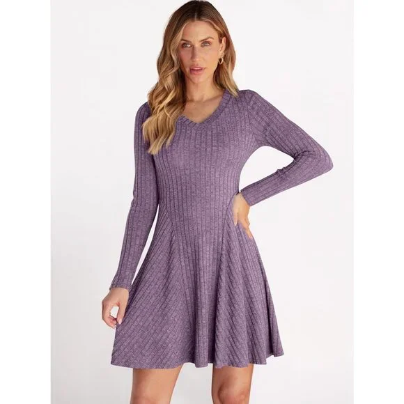 chinese dress ladies Calleigh Long Sleeve Bodycon Sweater Mini Dress • Shop American Threads Women's Trendy Online Boutique White / L main image 1
